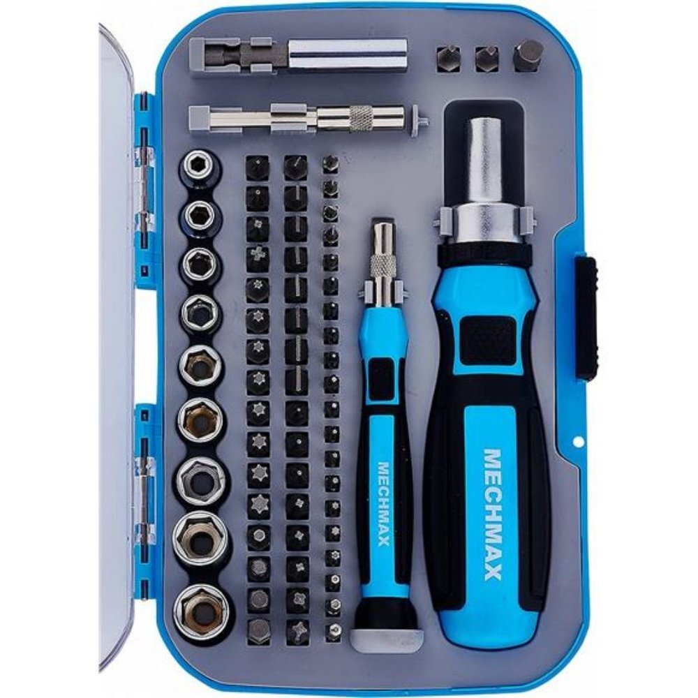 Ratcheting Screwdriver Bits&Socket Set 68 Piece, Magnetic Bits with Storage Case